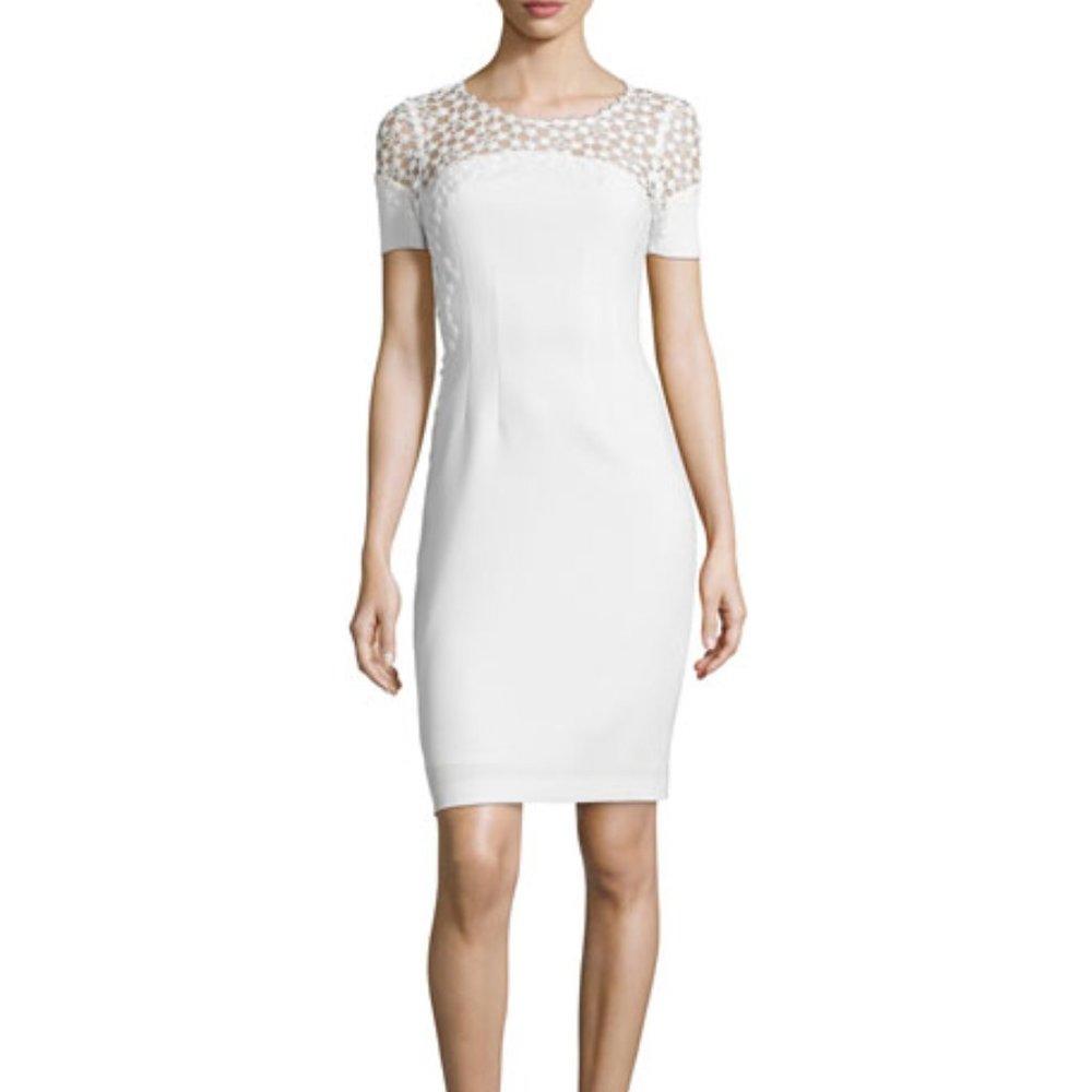 Elie Tahari Wedding Reception Lace Sheath Dress